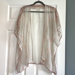Bella Ella Boutique Crochet Sheer Kimono